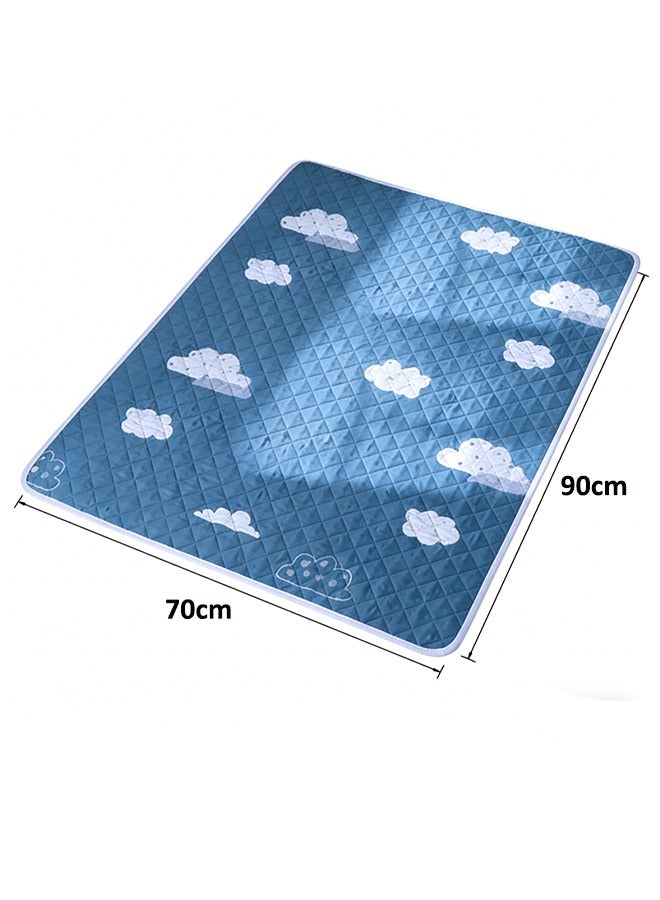 آيسيورا 70 × 90 سم وسادة سرير مضادة للماء للأطفال، وسادة مرتبة قابلة للغسل، وسادات سفلية قابلة لإعادة الاستخدام، غطاء لترطيب سلس للأطفال الصغار والكبار - Image 2